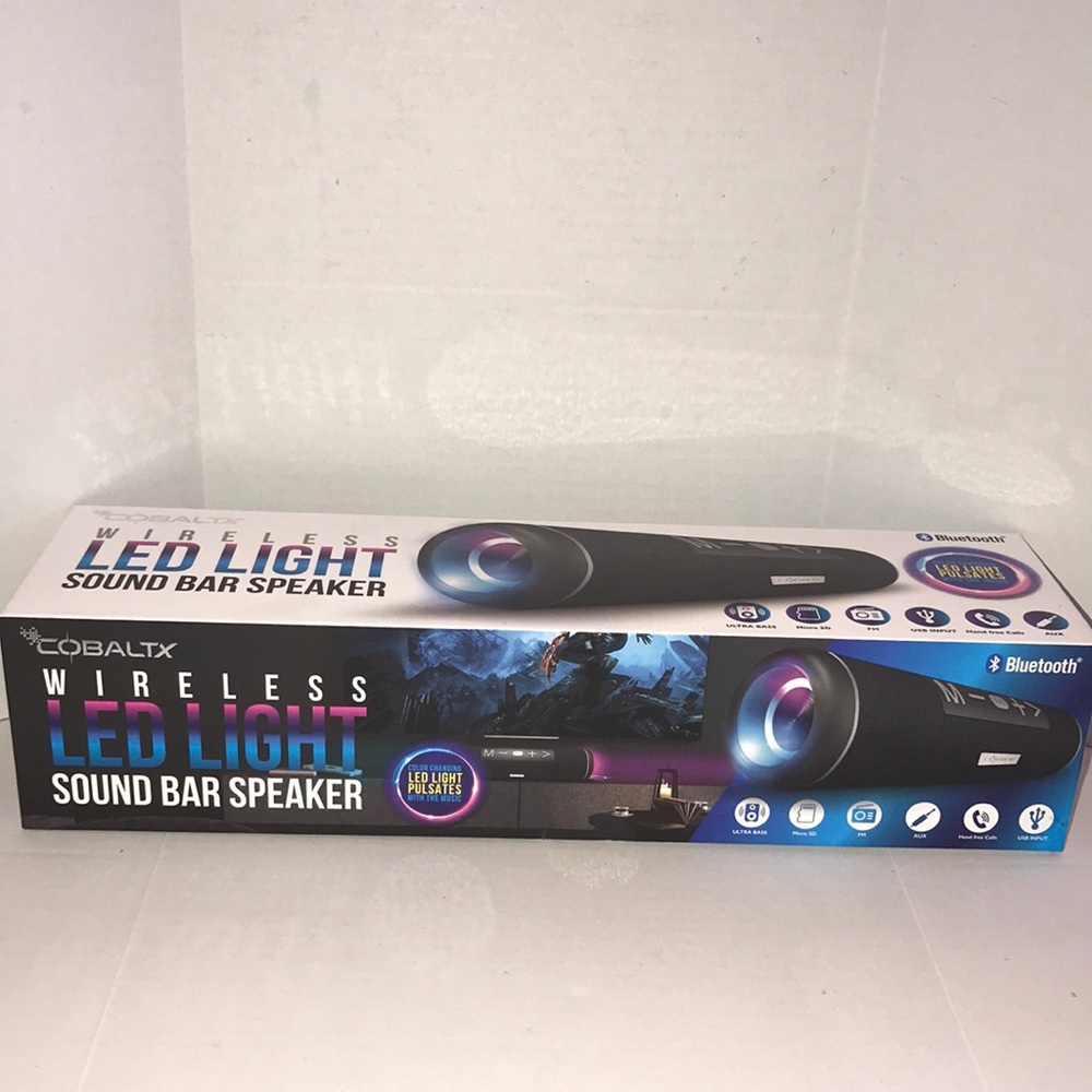 NIB Cobaltx LED‎ Sound Speaker Sound Bar Lights